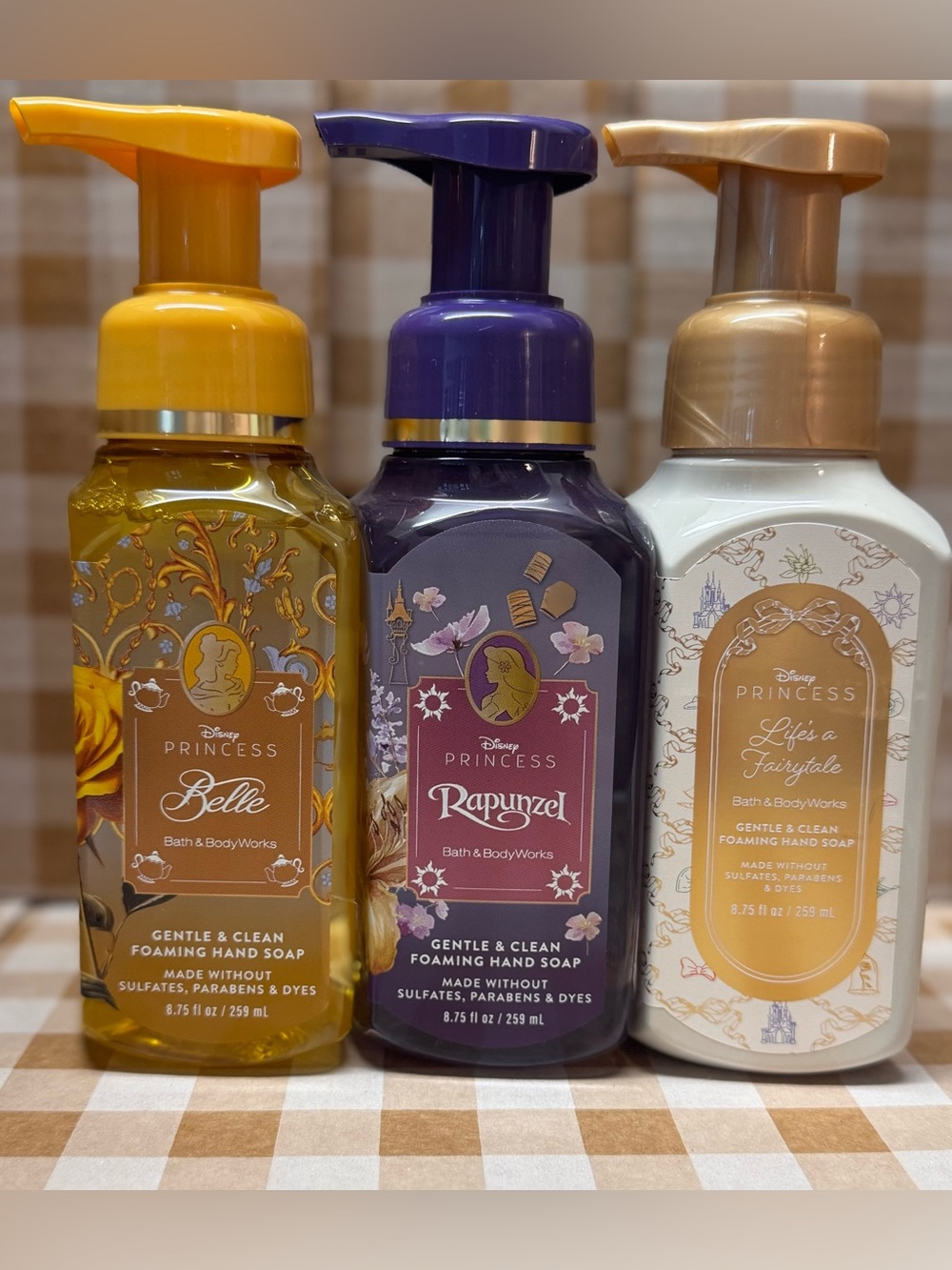 NEW B&BW X DISNEY (3) Belle, Rapunzel, Life’s a Fairytale FOAMING HAND SOAPS